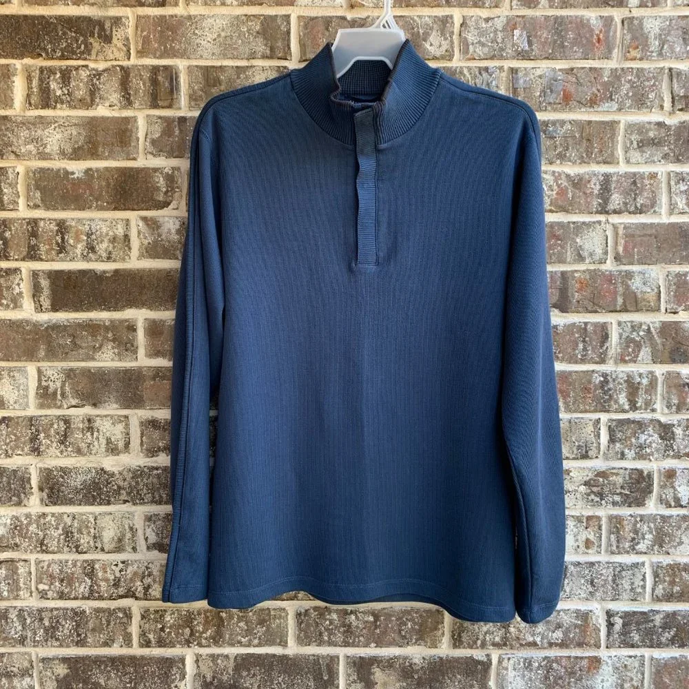 Hathaway Men's Ribbed Knit Mock Neck Sweater